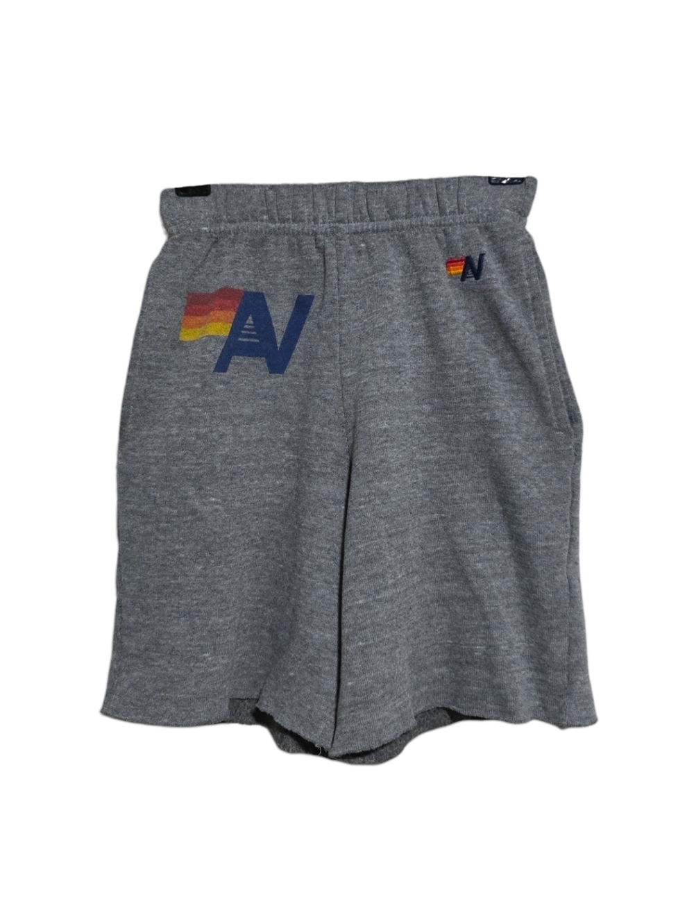 Aviator Nation Logo Kids Sweatshorts in Heather Grey Size 6